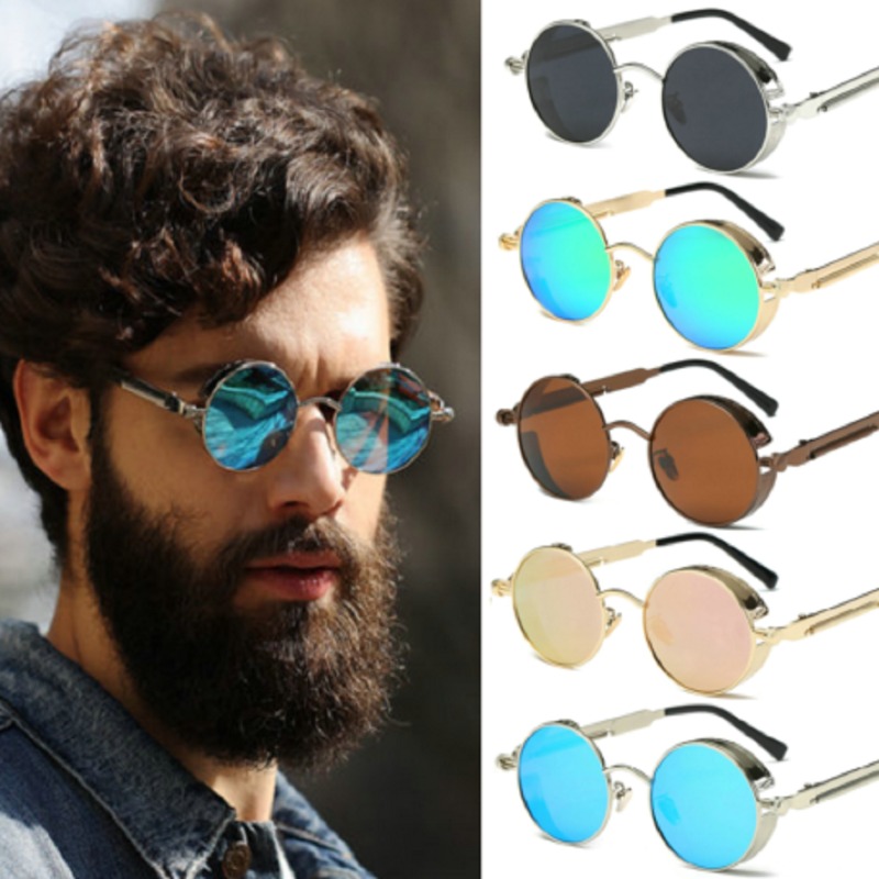 Vintage Fashion Brands - Metal Steampunk Sunglasses Men Women Fashion