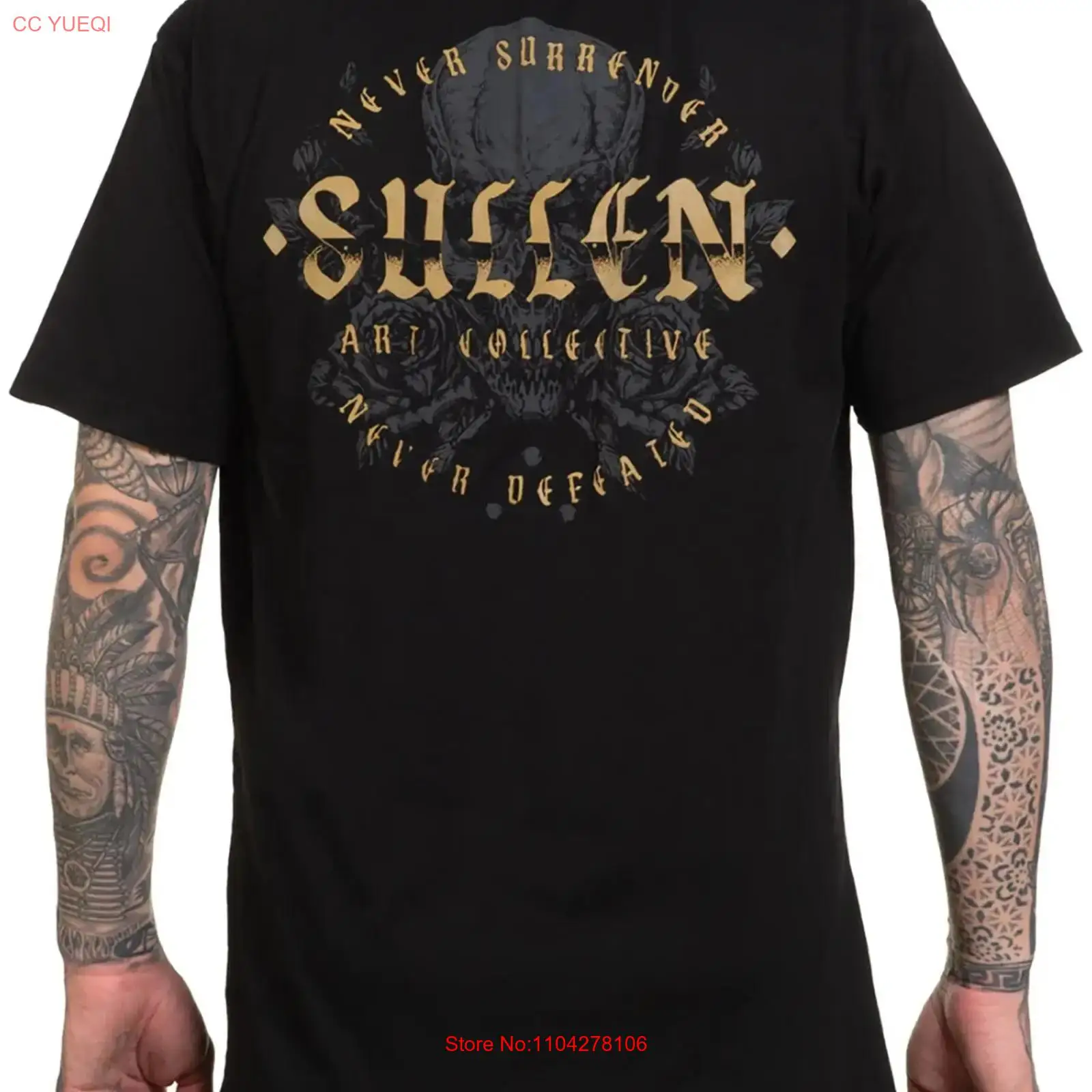 Vintage Fashion Art - Sullen Men's Never Defeated Premium T