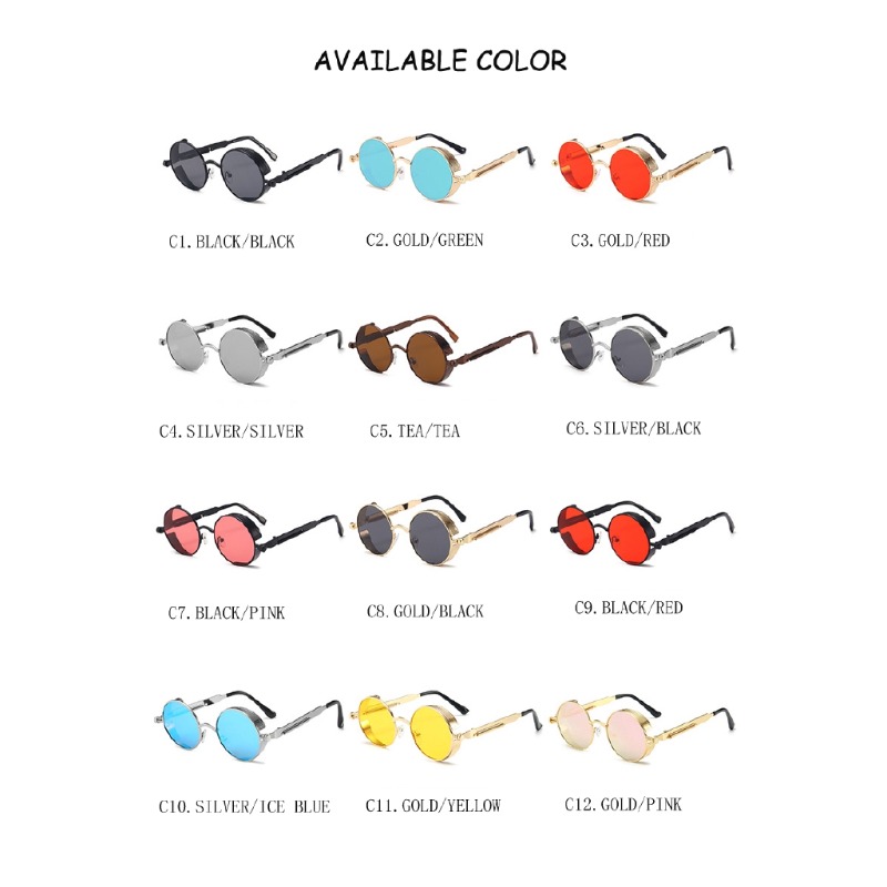 Metal Steampunk Sunglasses Men - Vintage Fashion Brands recension och pris