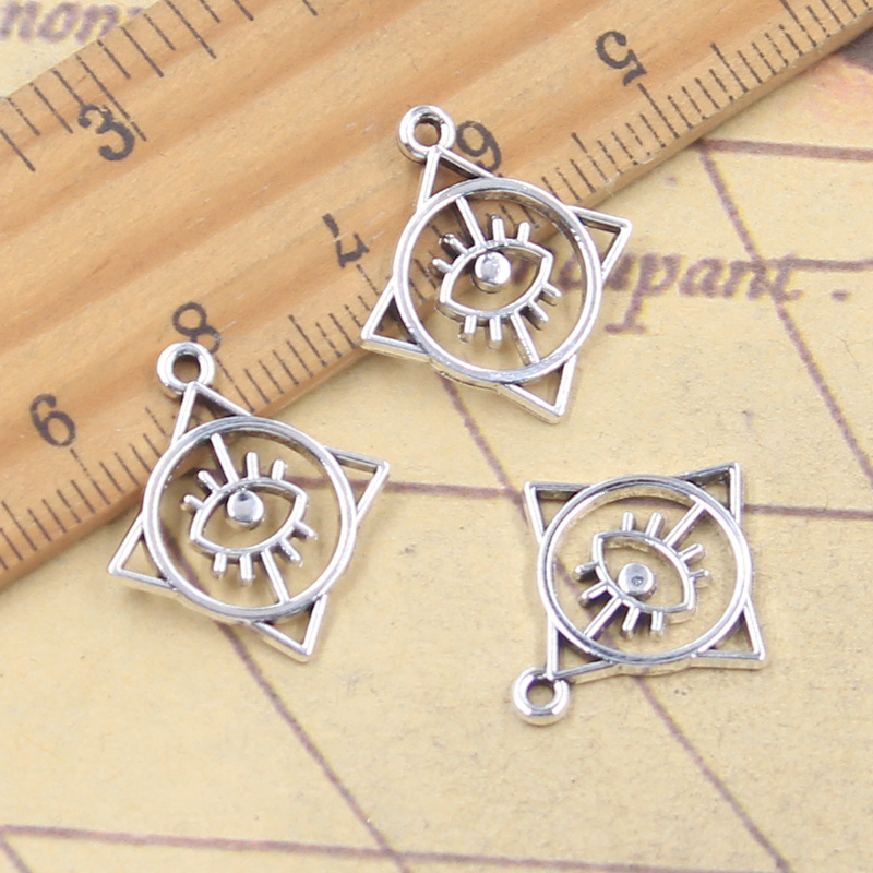 20pcs Charms Square Round Eye  - Vintage Fashion Finds recension och pris