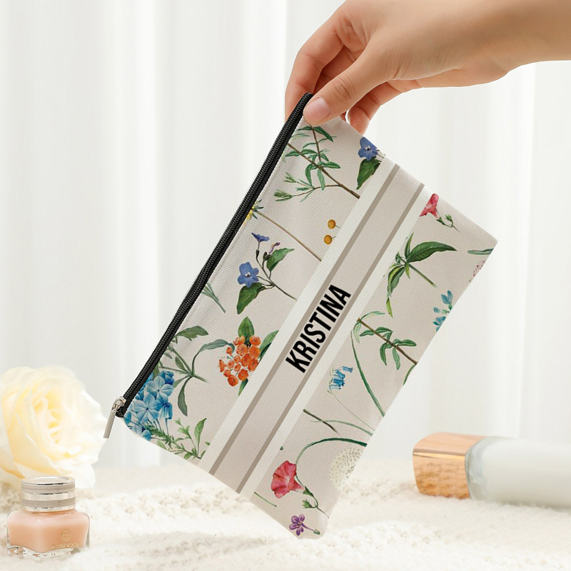 Custom Name Vintage Makeup Bag - Vintage Fashion Brand Names recension och pris
