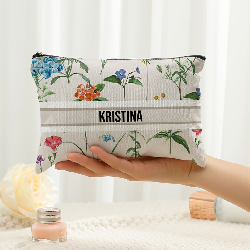 Custom Name Vintage Makeup Bag - Vintage Fashion Brand Names recension och pris