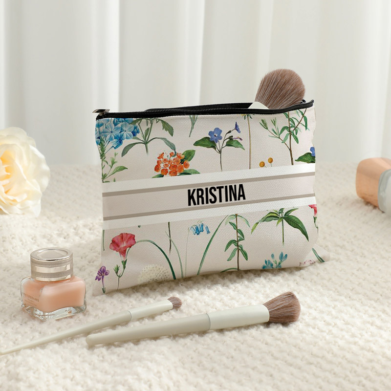 Custom Name Vintage Makeup Bag - Vintage Fashion Brand Names recension och pris
