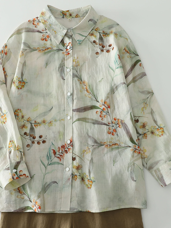 Loose Long Sleeve Women's Shir - Vintage Fashion Influencer recension och pris