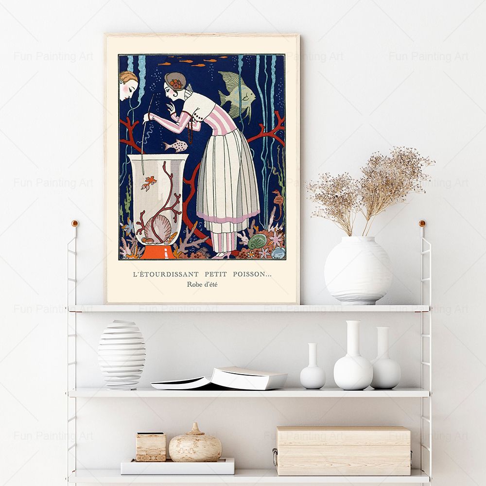 Vintage Print 1920s French Fas - Vintage Fashion Magazine Covers recension och pris
