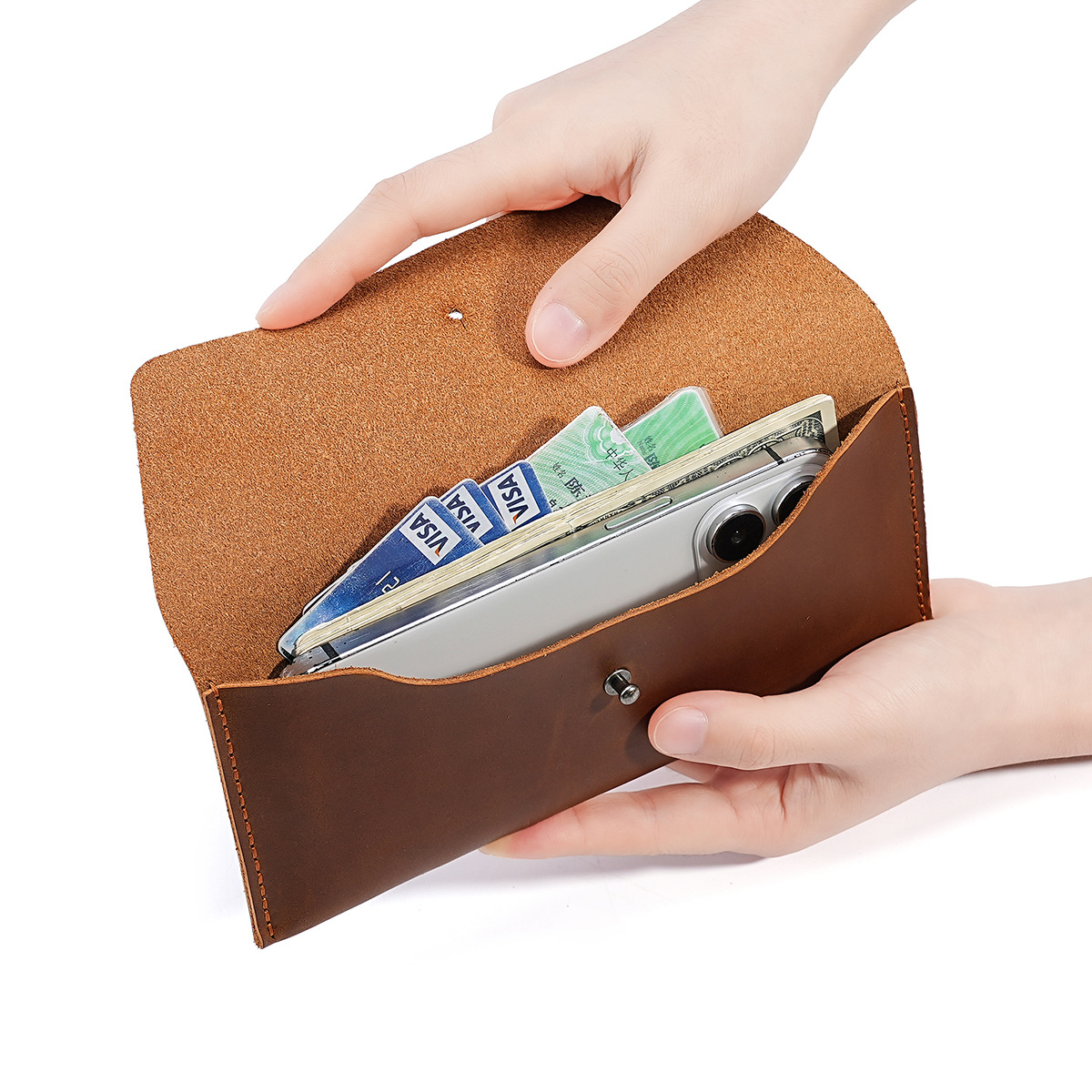 Envelope Wallet Genuine Leathe - Vintage Fashion Brand Names recension och pris