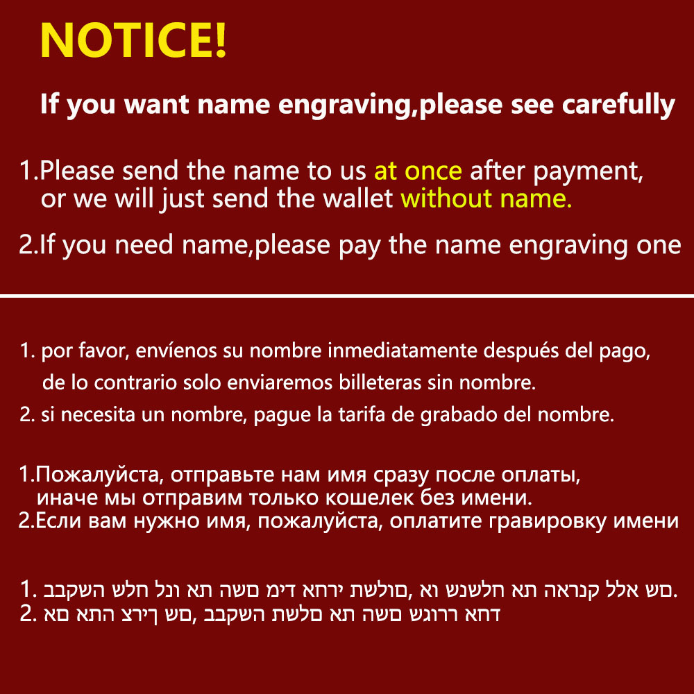 2020 Name Engraving Men Wallet - Vintage Fashion Brand Names recension och pris