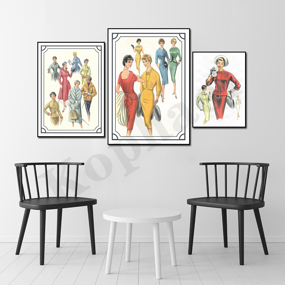 1959 Women's Fashion Sketch Ma - Vintage Fashion Magazine Covers recension och pris